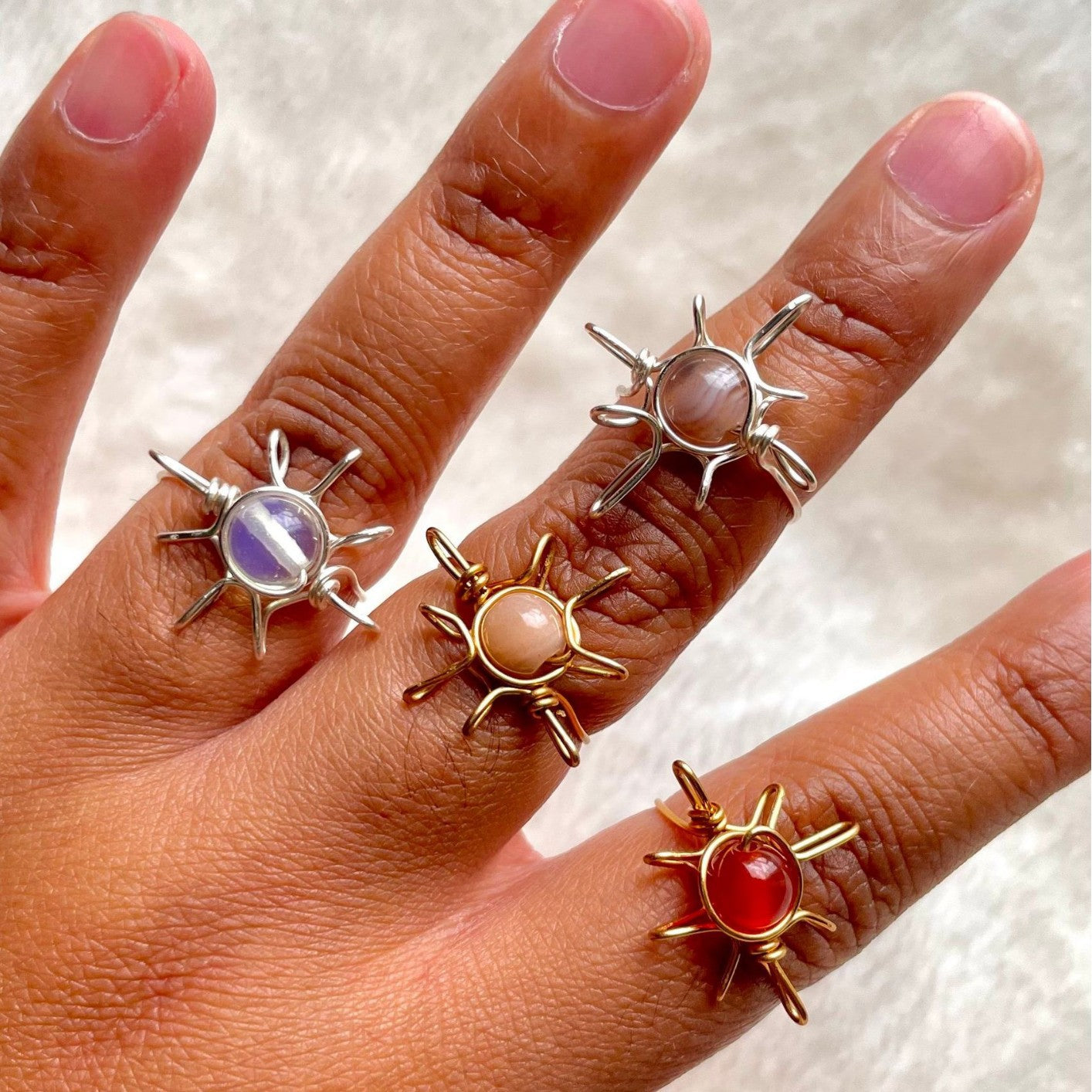 Style Retro Hip Hop Hand-woven Winding Ring