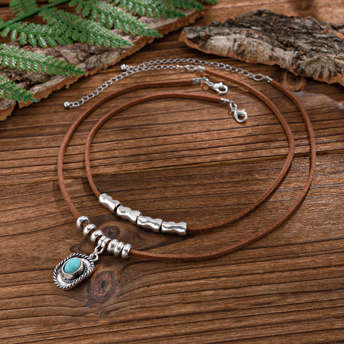 Wind Irregular Tophus Cactus Alloy Collar Pendants
