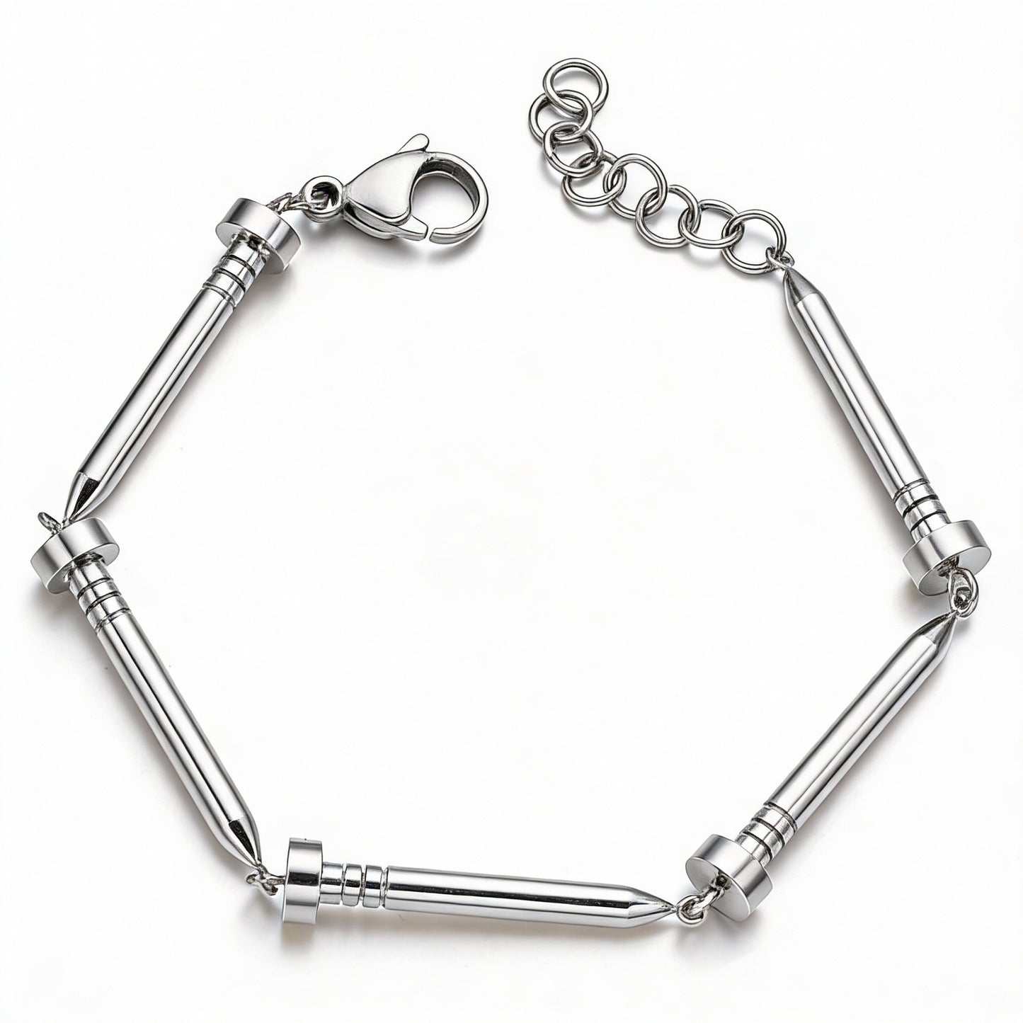 Wind Design Stainless Steel Nail With Natural Bracelet