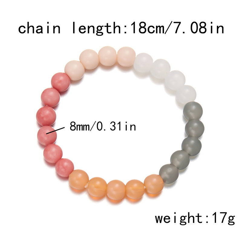 Natural Stone Fashionable Elastic Beaded Niche Bracelets