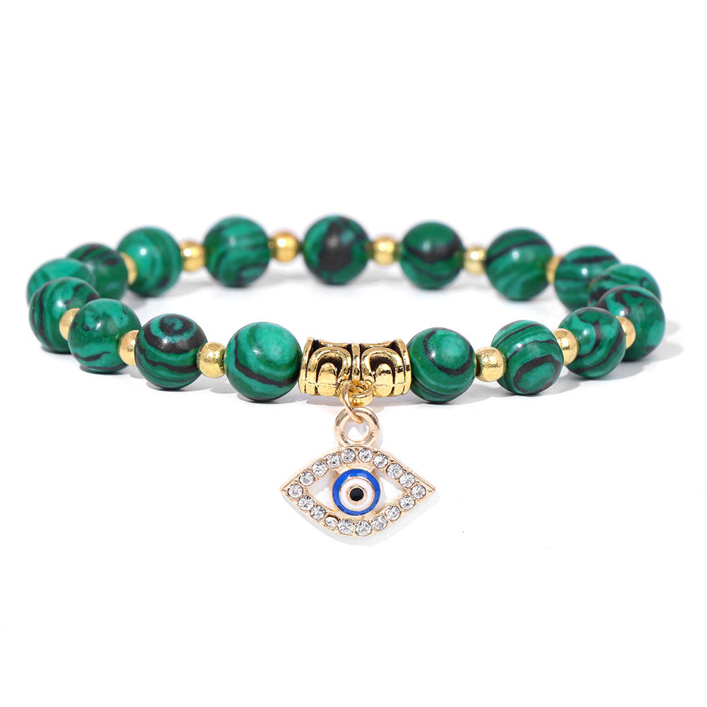 Women's & Men's Natural Stone Beads Female Devil's Eye Bracelets