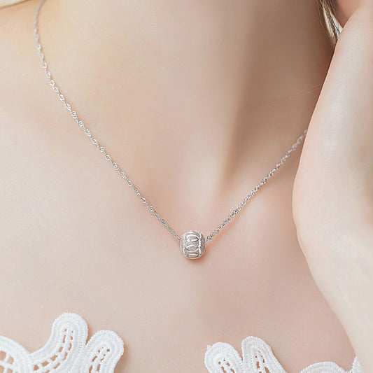 Women's Beads Plated Sterling Sier Clavicle Chain Necklaces