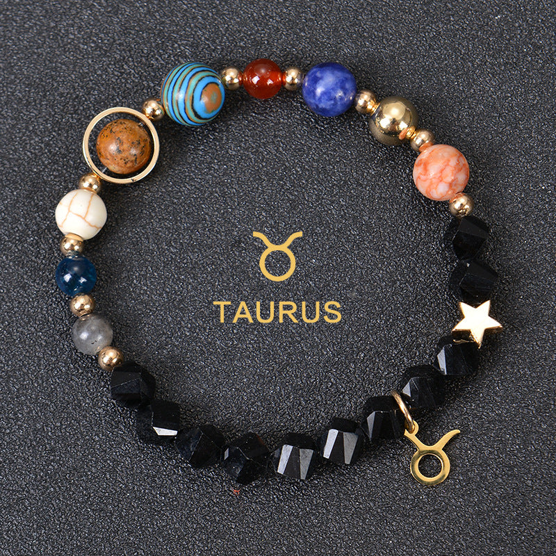 Planets Twee Constellations Frosted Stone Beaded Bracelets