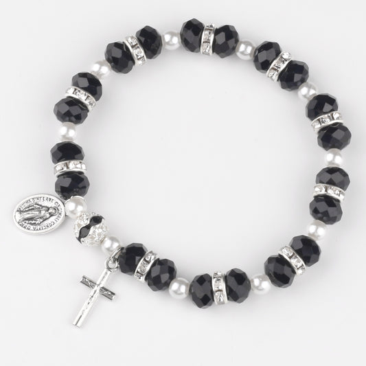 Crystal Elastic Rope Glass Beaded Advanced Bracelet