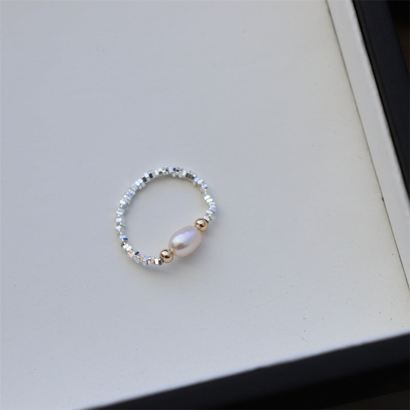 Of Sier Natural Freshwater Pearl Stretch Rings