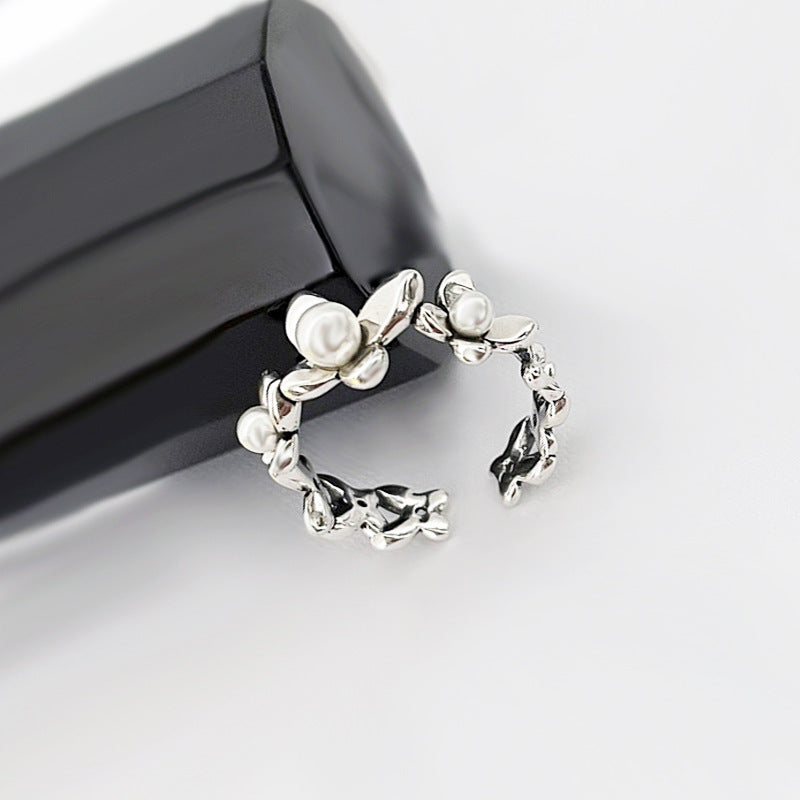 Korean Style Sweet Flower Fashion Design Niche Ring