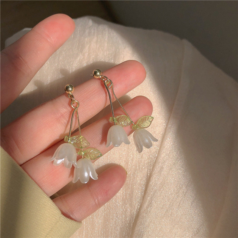 Fresh Sweet Cartoon Bunny Bear Love Heart Minority Design Refined Stud Earrings
