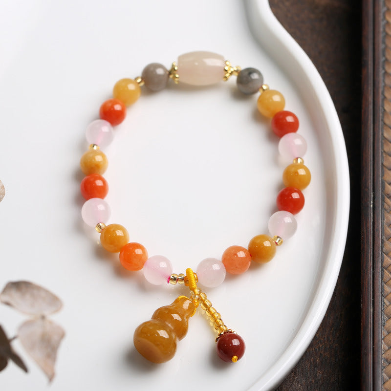 Jewelry Jade Bulge Beads Pumpkin Gourd Ethnic Style Topaz Bracelets