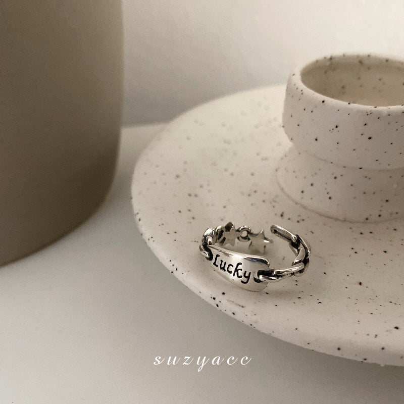 Women's Trendy Simple Cold Style Double Layer Rings