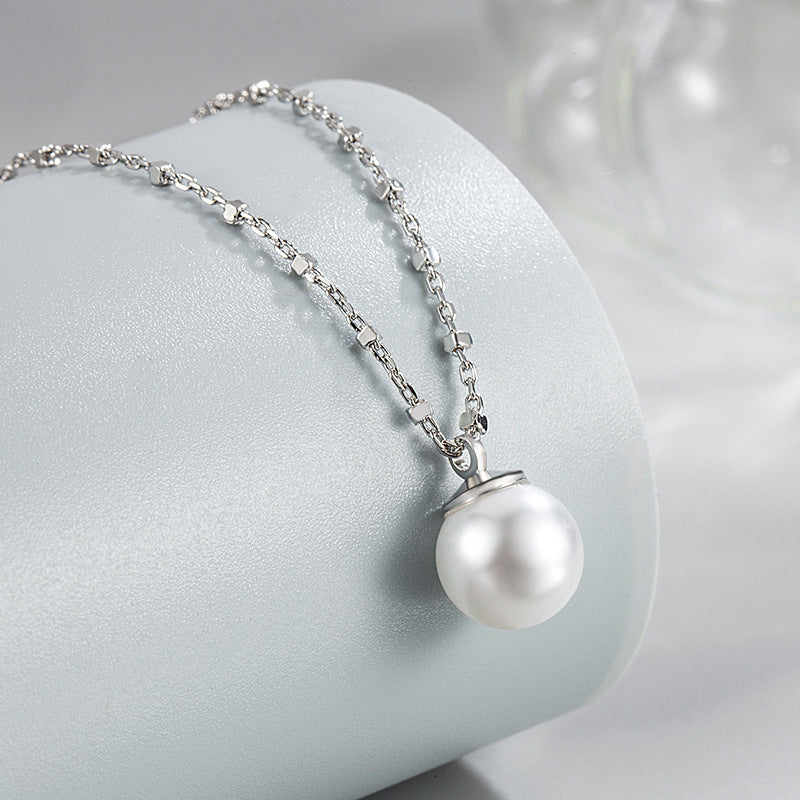 Women's Pearl Super Flash Square Chain Affordable Luxury Fashion Necklaces