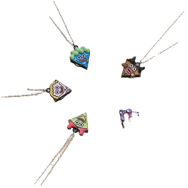 Pizza Magnetic Big Ugly Cute Good-looking Necklace