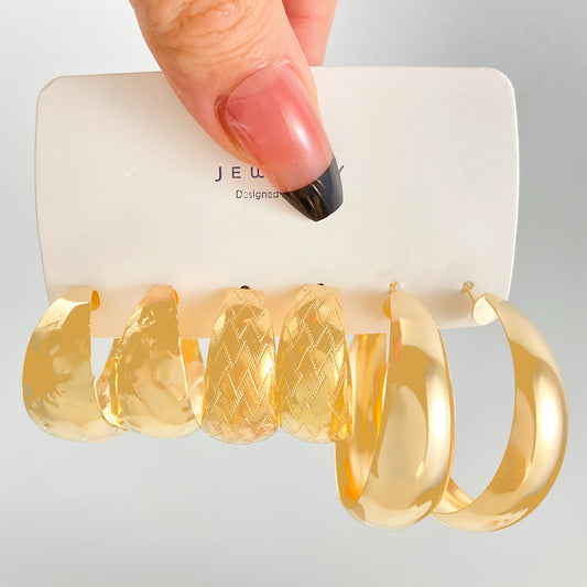 Gold Exaggerated Personalized Versatile High Quality Ear Creative Retro Shaped Rings