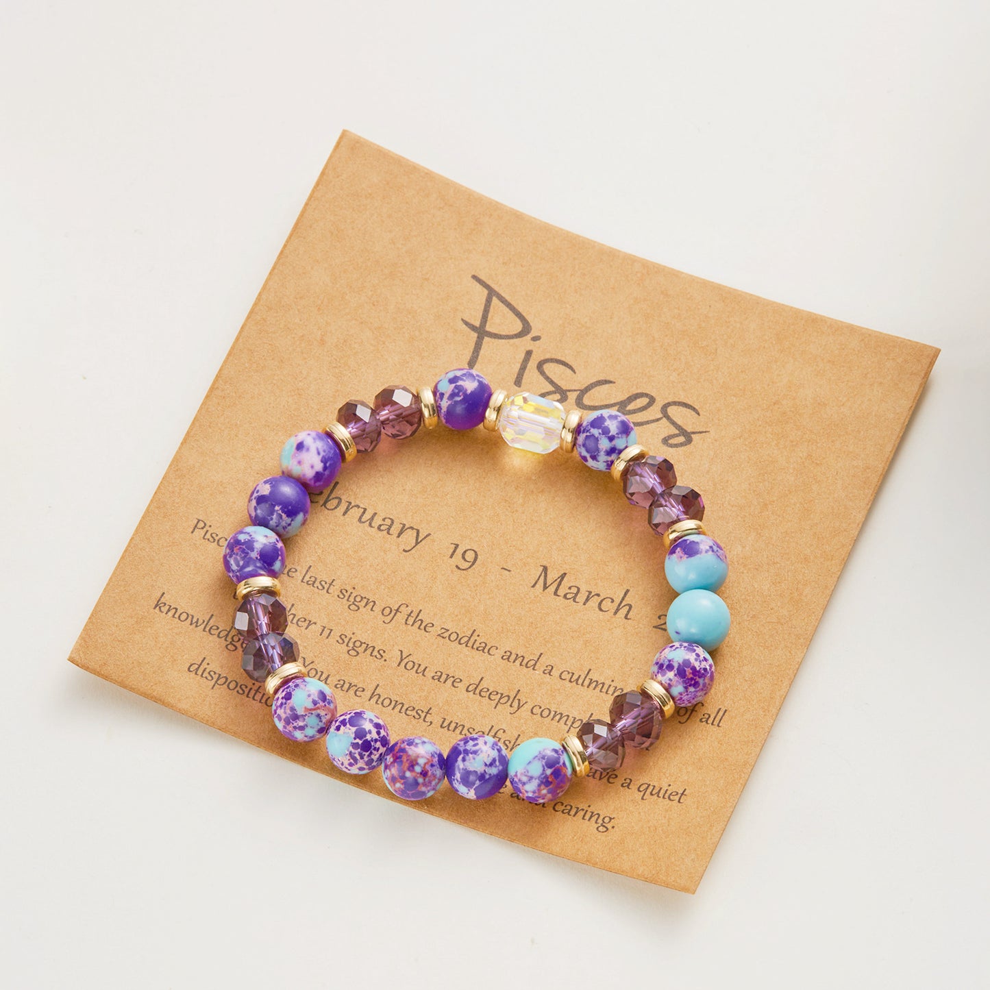 Ornament Twee Constellation Color Natural Stone Bracelets