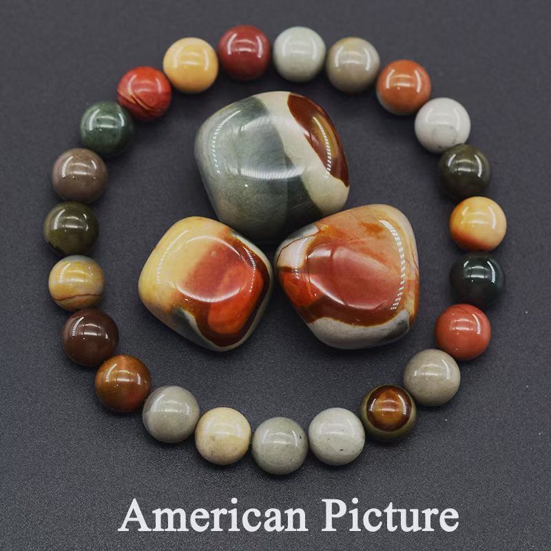 Amethyst Tiger Eye Elastic Rose Stone Agate Bracelets