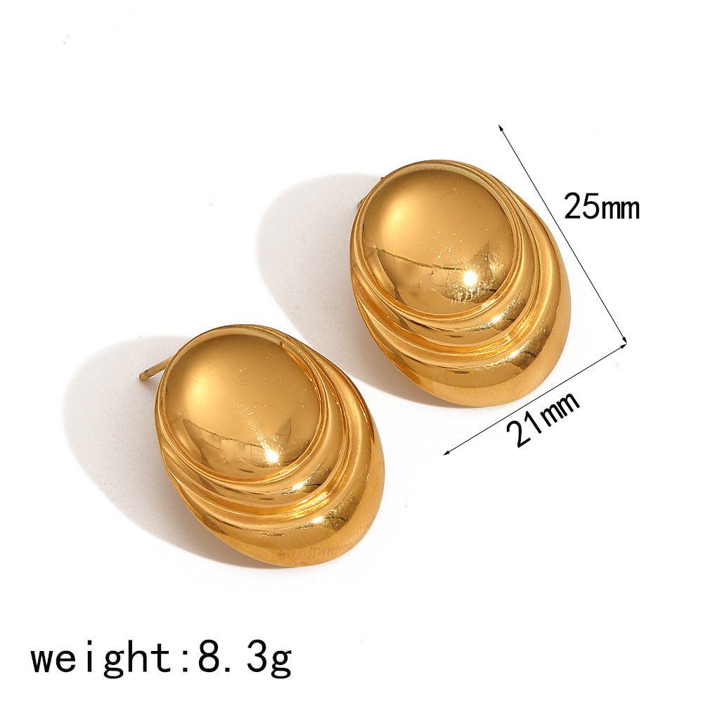 Women's Design French Spiral Pattern Cold Style Earrings