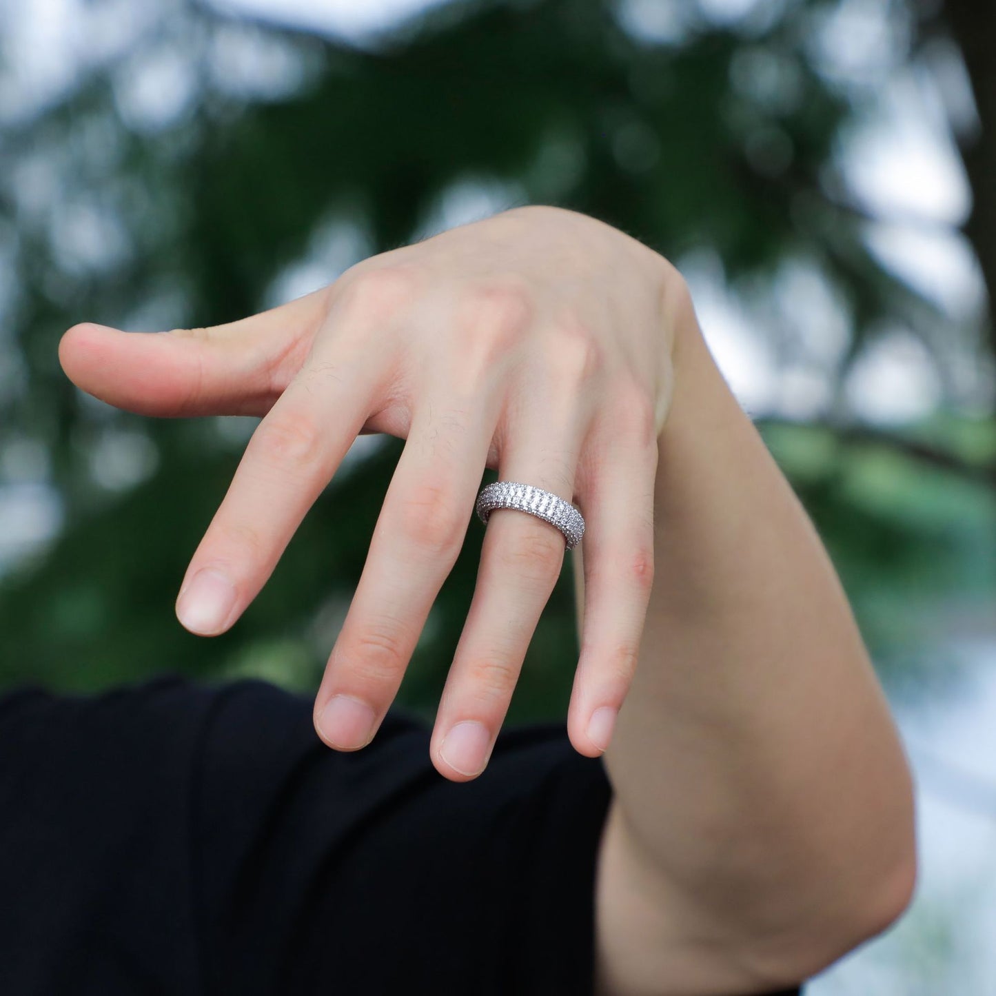 Men's Inlaid Zircon Accessories Hip Hop Cool Rings