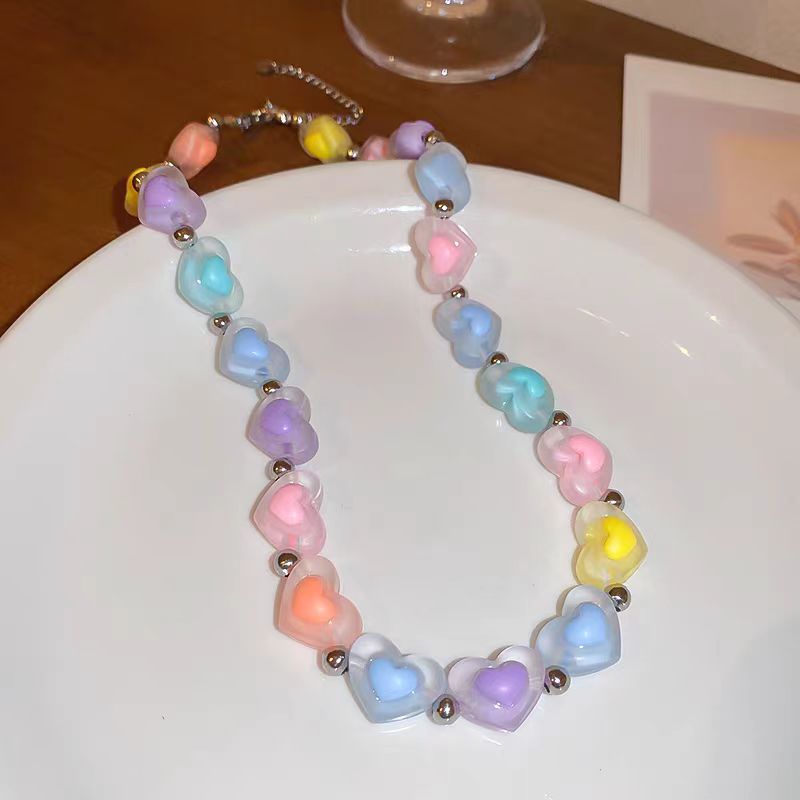 Dopamine Love Color Beaded Sweet Cute Candy Necklaces