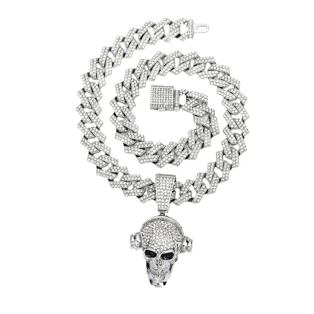 Personalized Skull Alloy Cuban Link Chain Necklaces