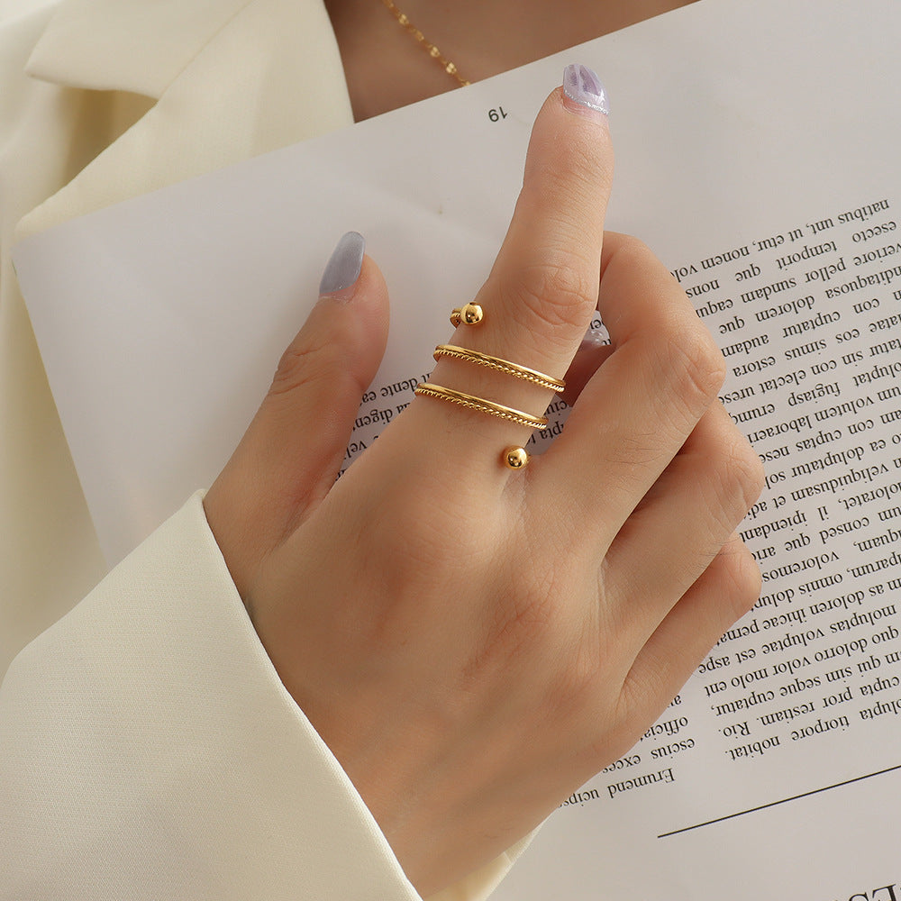 Twist Spinning Variety Finger Circumference Titanium Rings