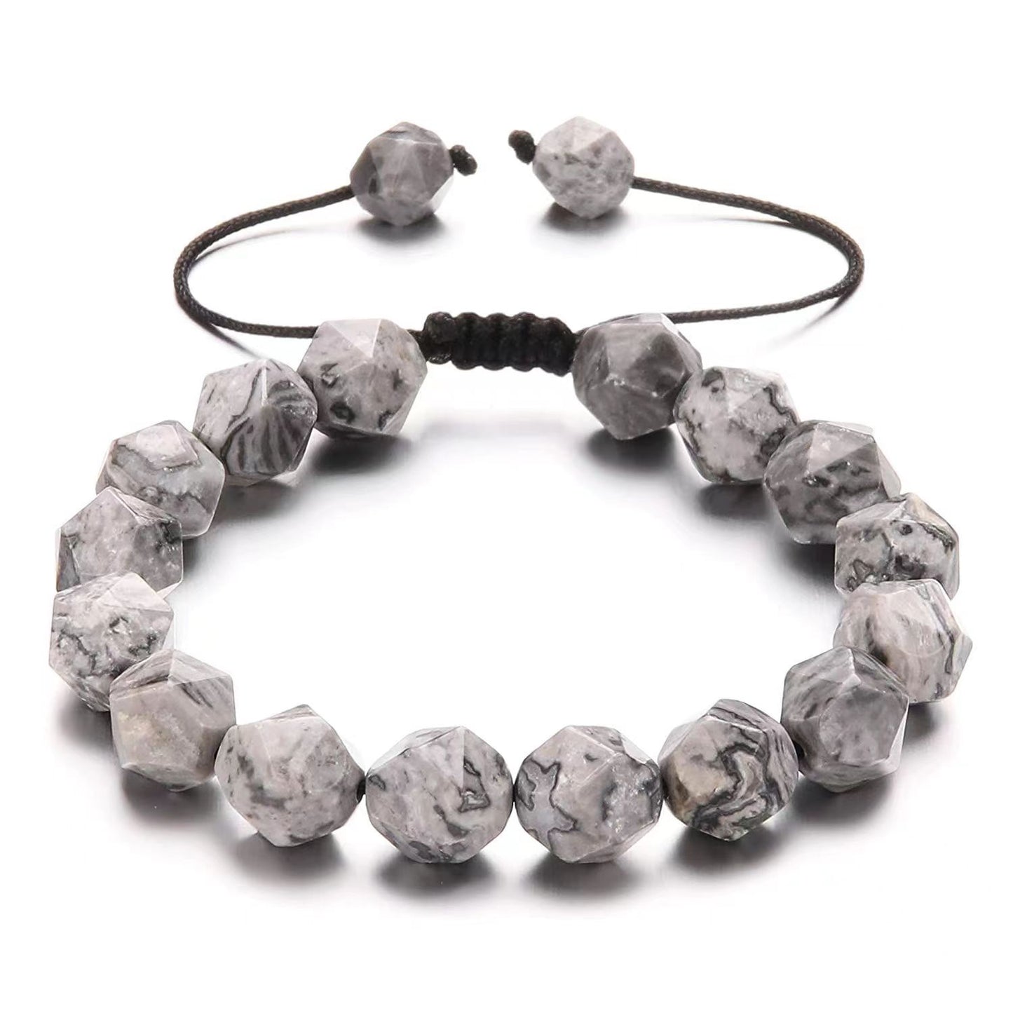 Beads Hand-woven Natural Stone Cut Angle Bracelets