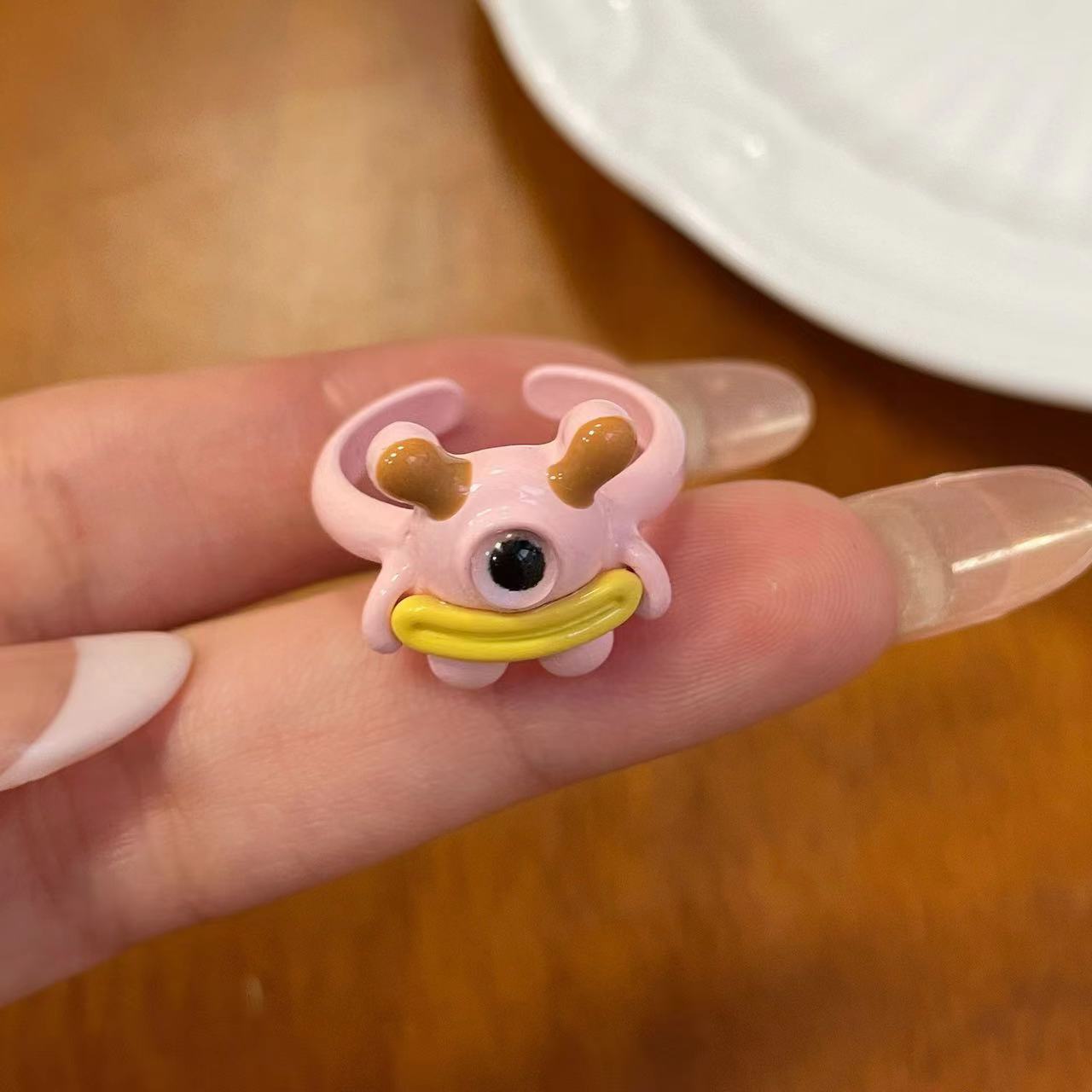 Dripping Open Personality Sausage Mouth Funny Rings