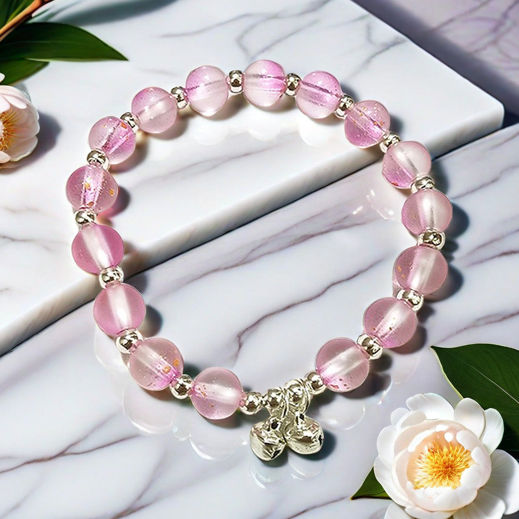 Peach Red Butterfly Blessing Card Female Temperament Bracelets