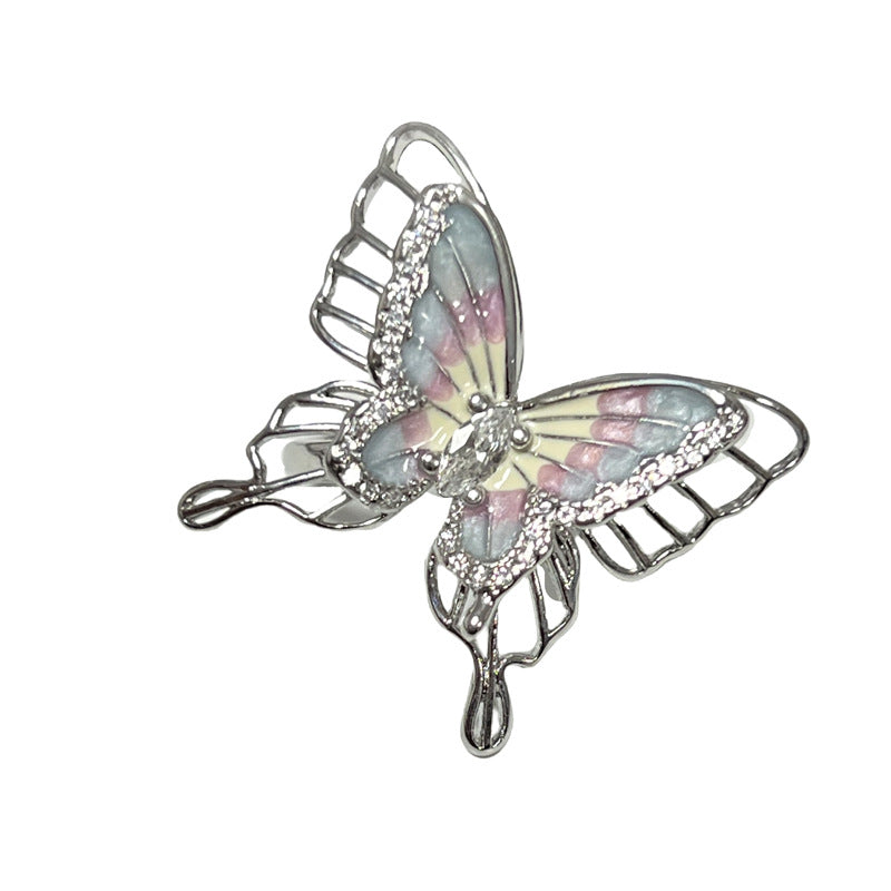 Glaze Butterfly Opening Female Trendy Cool Hot Rings