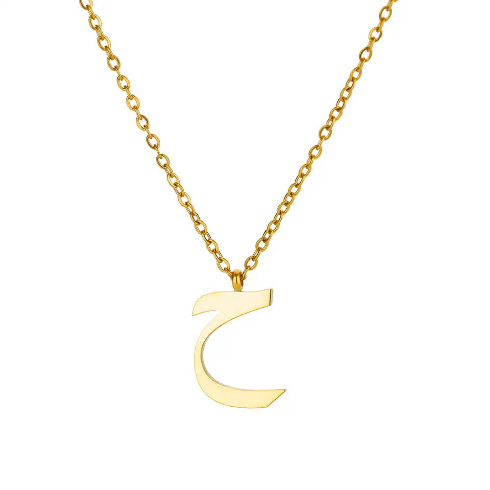 Fashion Personality Cut Arabic Letter Stainless Pendants