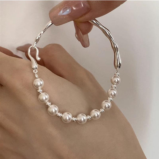 Half Bamboo Female Niche Design Exquisite Stitching String Beads Cold Bracelet