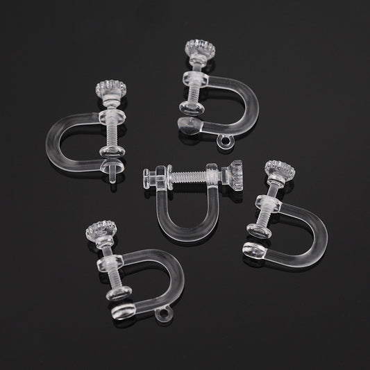 Converter Transparent Invisible Painless Resin Plastic Ear Clip