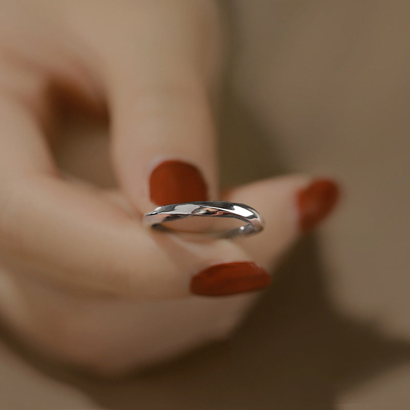 Frosted Pair Couple Valentine's Day Gift Rings