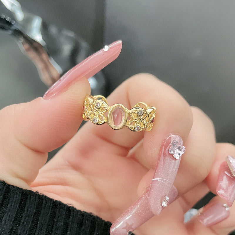 Opening Female Cold Style Metal Sweet Cool Rings