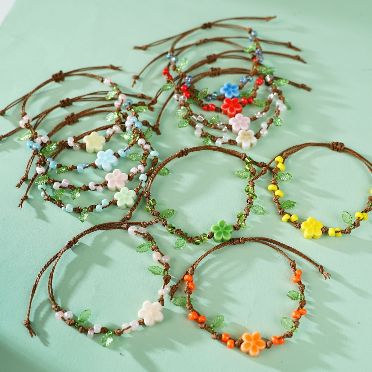 Braided Rope Clover Carrying Strap Artistic Scenic Bracelet