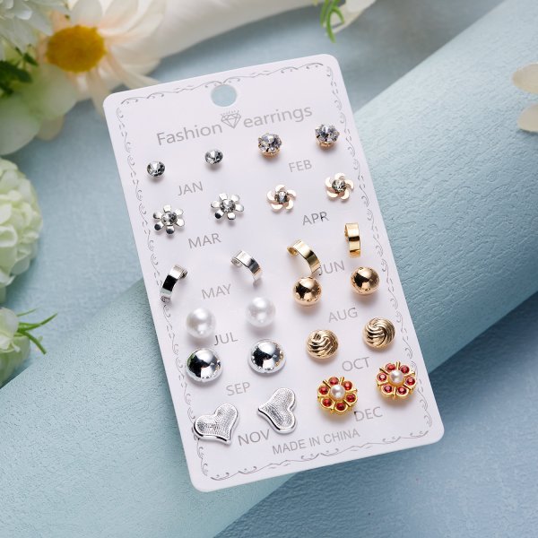 Flower Combination Card Suit Personality Multiple Rings