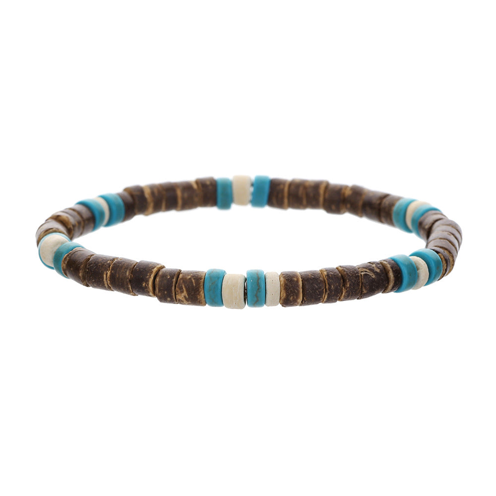 Men's Turquoise Wooden Bead Trendy Fashion Joker Bracelets