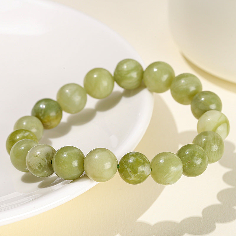 Women's & Men's Jewelry Natural Stone Gray Jade Retro Bracelets