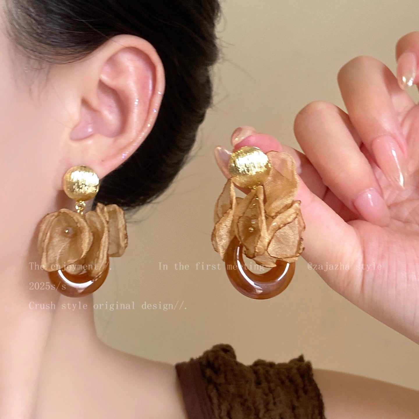 Women's Sier Needle Light Luxury French Retro Geometric Pearl Heart Earrings