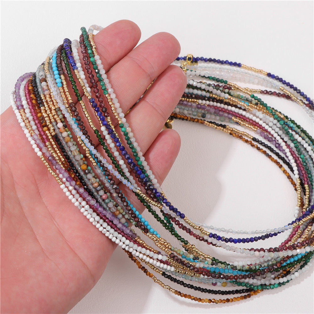 Stone Beading Clavicle Chain Female Niche Necklaces