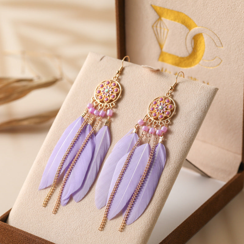 Color Fresh Literature Art Feather Your Earrings