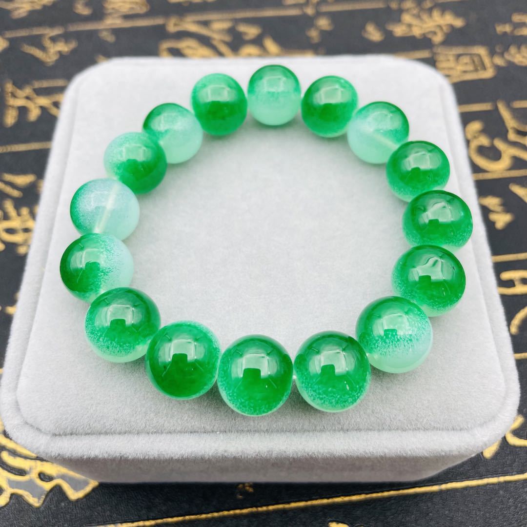 Fresh Imitation Jade Beads Glass Simple Bracelets