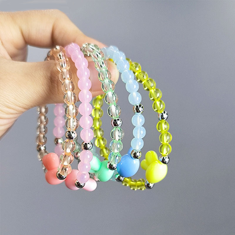 Children's Crystal Acrylic Cute Accessories Rabbit Resin Bracelets