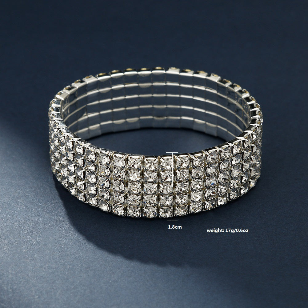 Row Stretch Wrist Bridal Full Diamond Rings