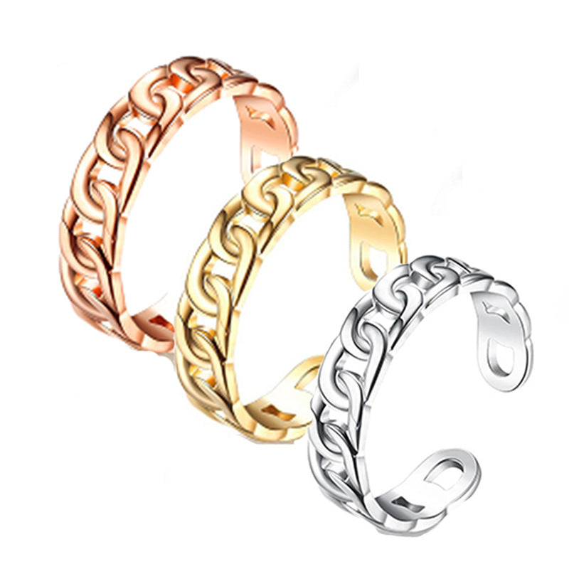 Adjustable Titanium Steel Popular Stainless Couple Rings