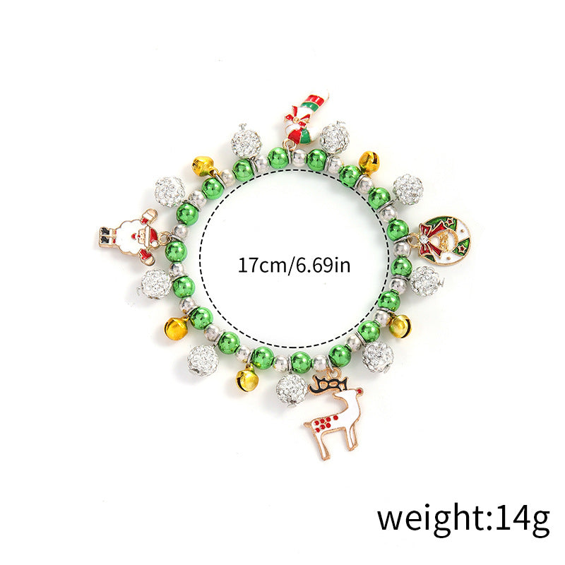 Christmas Bell Snowflake Elk Tree Festive Bracelets