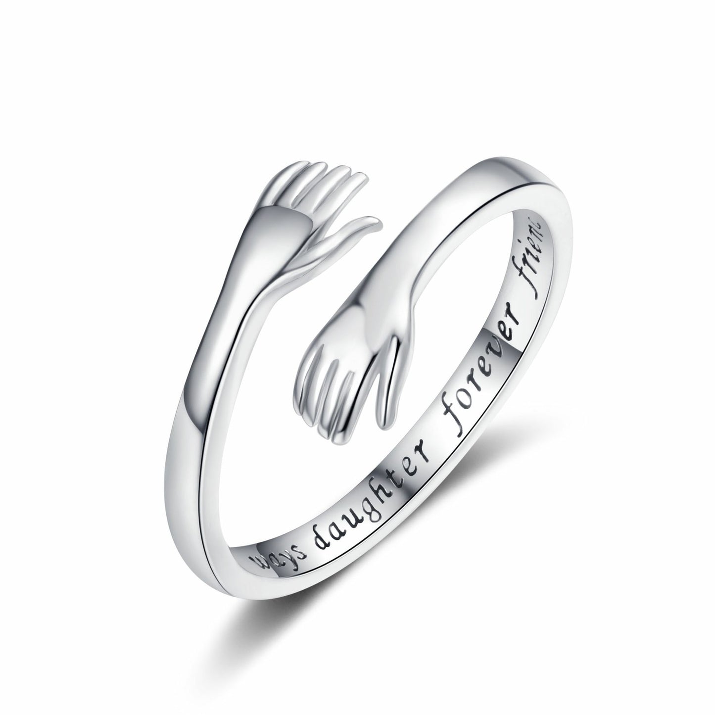 Hands Hug Female Fashion English Letters Rings