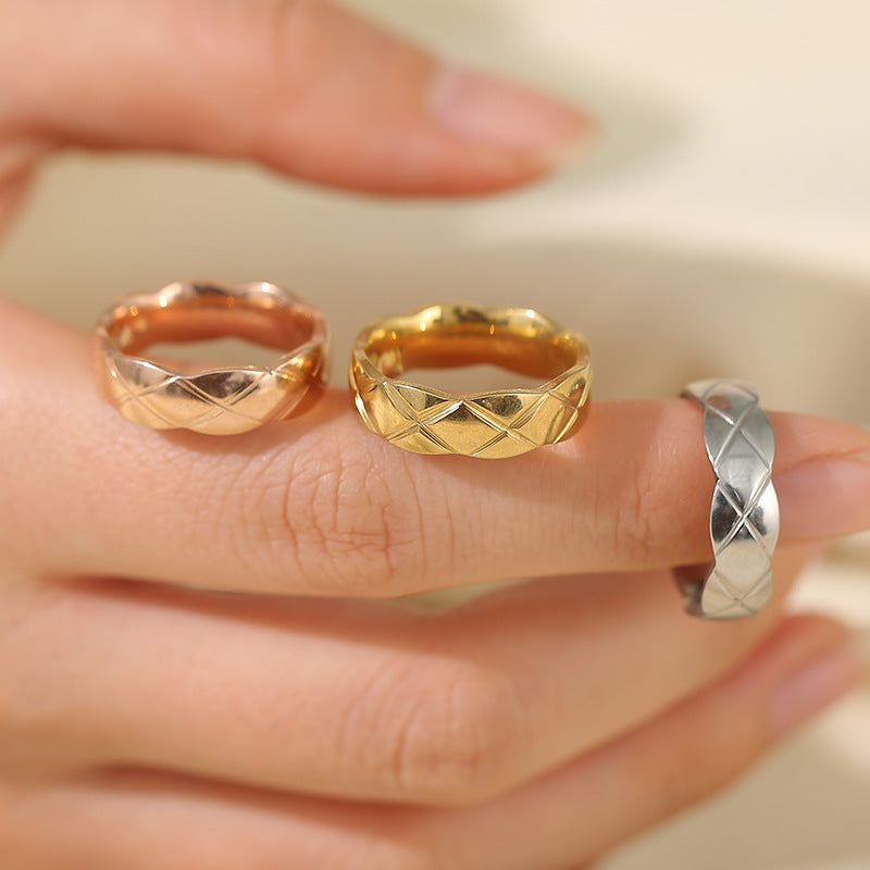 Women's Split Flower Niche High Sense Index Rings