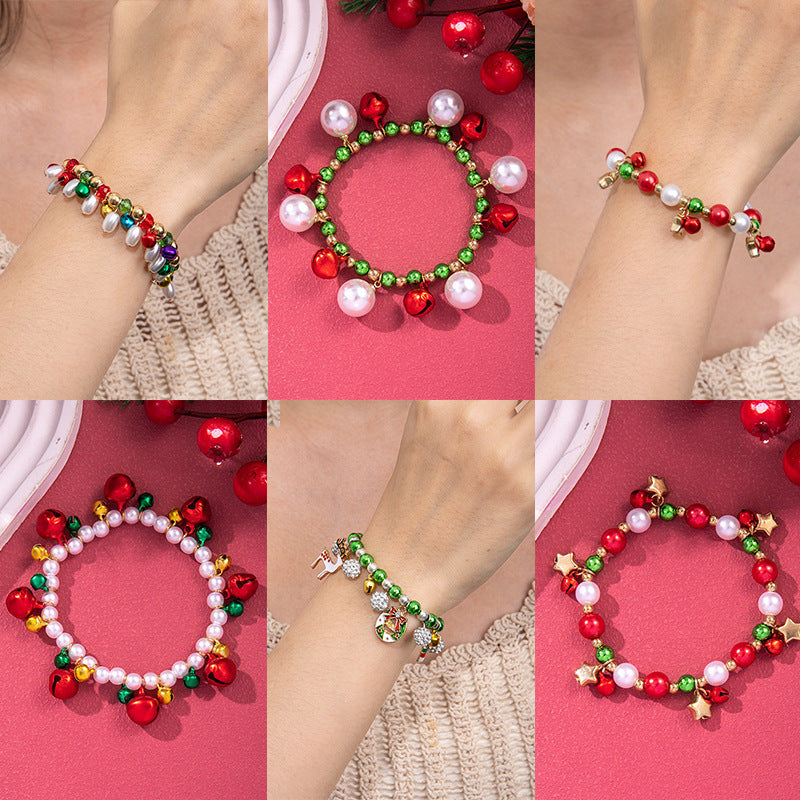 Christmas Bell Snowflake Elk Tree Festive Bracelets