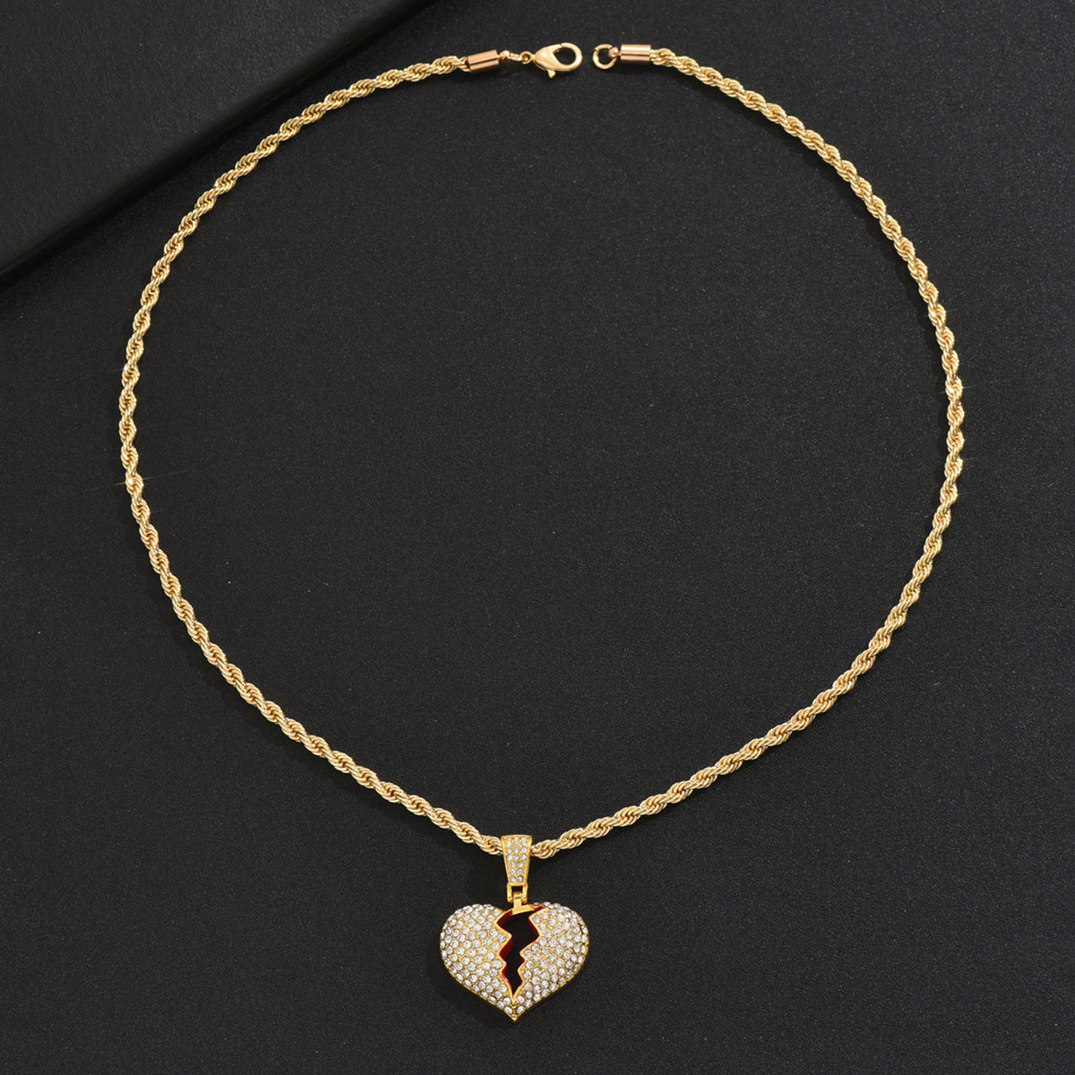Men's Zircon Cross Design Clavicle Chain Hip Necklaces