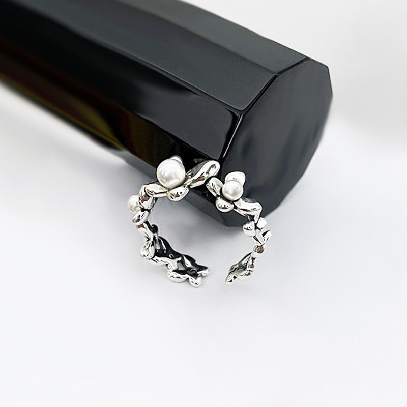 Korean Style Sweet Flower Fashion Design Niche Ring