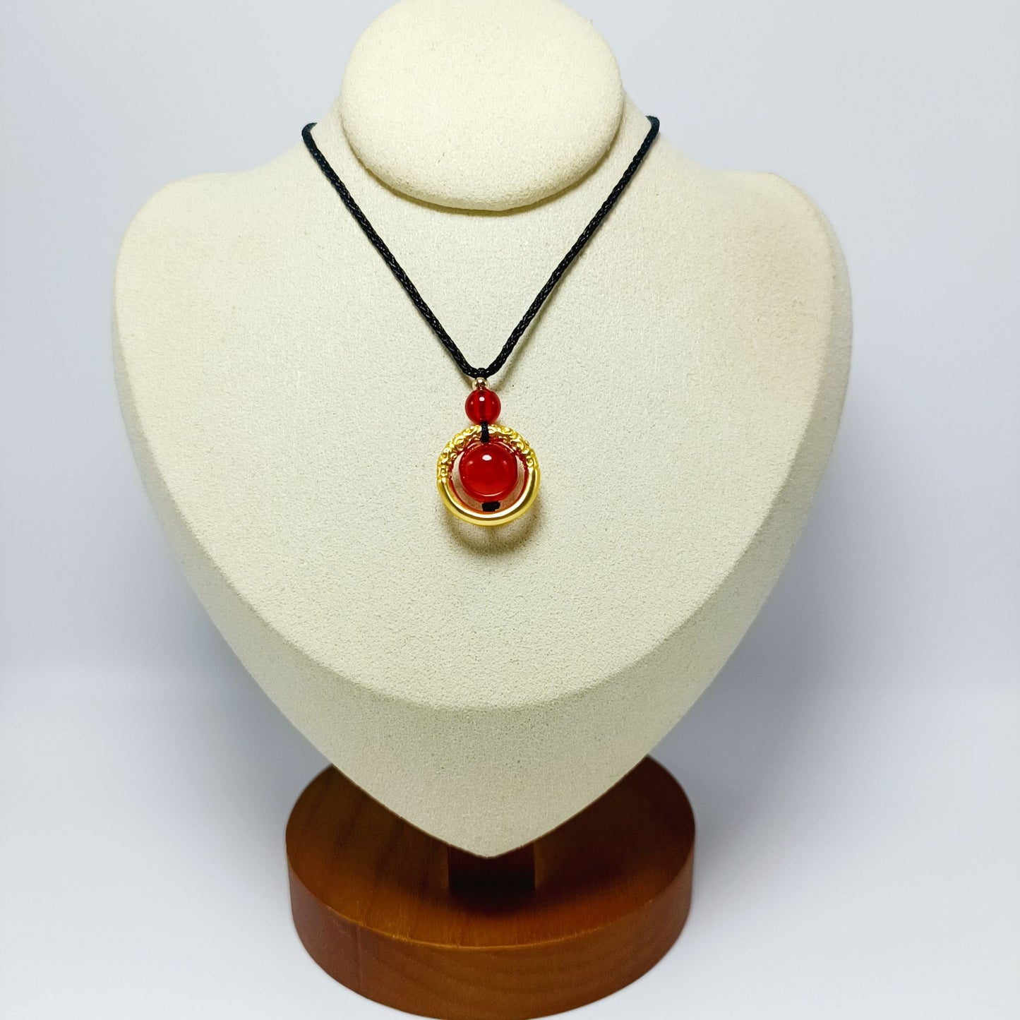 Red Bean Imitation Gold Ingot Fu Lu Necklaces